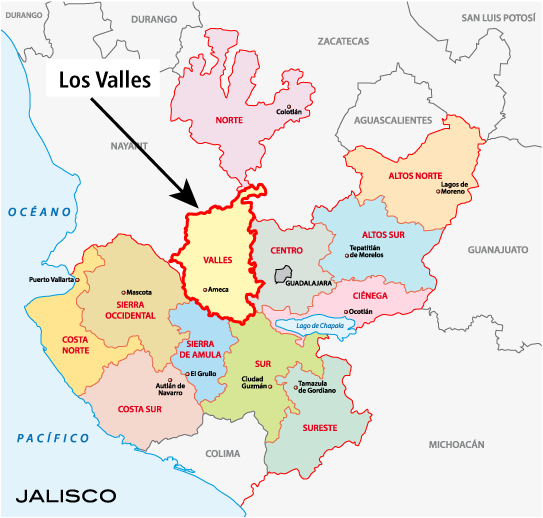 Jalisco Los Valles Tequila region.png