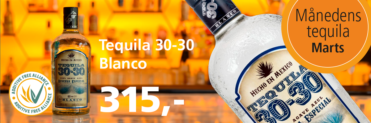 Månedens Tequila Marts 2024 Tequila 30-30 Blanco